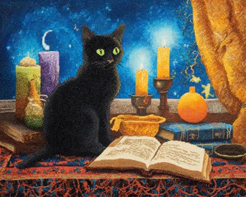 Wallphantom Tier DIY Knüpfteppich Zum Selber Knüpfen,Eine schwarze Katze und Zauberbücher,Knüpfpackungen Für Teppiche Zum Selbermachen Für Familie Und Freunde,Handarbeit,Bastelset,Geschenk,52x38cm Wallphantom Tier DIY Knüpfteppich Zum Selber Knüpfen,Eine schwarze Katze und Zauberbücher,Knüpfpackungen Für Teppiche Zum Selbermachen Für Familie Und Freunde,Handarbeit,Bastelset,Geschenk,52x38cm von Wallphantom