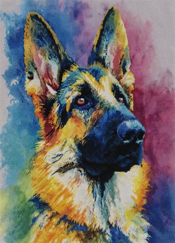 Wallphantom Tier Hund Knüpfhaken-Teppich-Set,Deutscher Schäferhund,DIY-Knüpfhaken Teppichherstellungs-Set für Erwachsene,Teppichherstellung,Handarbeit für Anfänger,Heimdekoration,60x90cm Wallphantom Tier Hund Knüpfhaken-Teppich-Set,Deutscher Schäferhund,DIY-Knüpfhaken Teppichherstellungs-Set für Erwachsene,Teppichherstellung,Handarbeit für Anfänger,Heimdekoration,60x90cm von Wallphantom