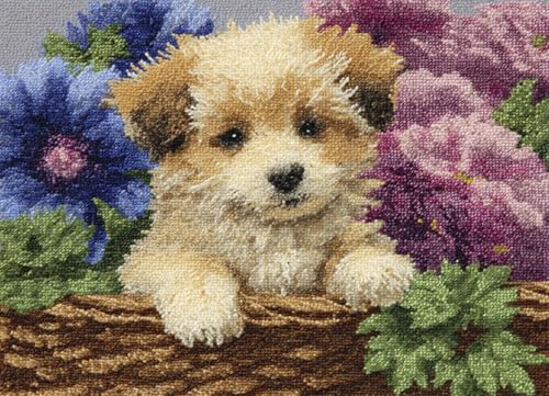 Wallphantom Tier Hund Knüpfteppich Set DIY,Welpe im Blumenkorb,Handarbeit Set Knüpfset für Anfänger,Teppich zum Selber Knüpfen Basteln Erwachsene Kreativ,Haus Dekoration Geschenk,80x160cm Wallphantom Tier Hund Knüpfteppich Set DIY,Welpe im Blumenkorb,Handarbeit Set Knüpfset für Anfänger,Teppich zum Selber Knüpfen Basteln Erwachsene Kreativ,Haus Dekoration Geschenk,80x160cm von Wallphantom