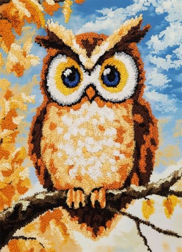 Wallphantom Tier Vogel DIY Knüpfteppich,Cartoon-Eule,Knüpfteppich-Sets Für Anfänger,Diy-Handarbeit,Häkelteppich-Set,Heimdekoration,Bastelset,Geschenk,55x75cm Wallphantom Tier Vogel DIY Knüpfteppich,Cartoon-Eule,Knüpfteppich-Sets Für Anfänger,Diy-Handarbeit,Häkelteppich-Set,Heimdekoration,Bastelset,Geschenk,55x75cm von Wallphantom