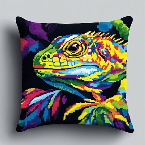 Wallphantom Tropische Blätter Kreuzstich Stickpackungen Stickerei Kissen,Tierische Eidechse,DIY Set Kreativ Kreuzstich-Kissen Für Erwachsene,Dekoratives Kissen Bastelset,45x45cm Wallphantom Tropische Blätter Kreuzstich Stickpackungen Stickerei Kissen,Tierische Eidechse,DIY Set Kreativ Kreuzstich-Kissen Für Erwachsene,Dekoratives Kissen Bastelset,45x45cm von Wallphantom