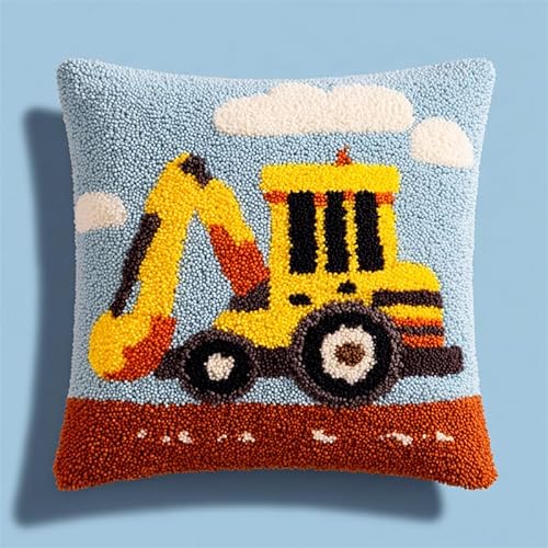WallustrioaW Cartoon-Stil DIY-Kissenbezug Zum Basteln,Ingenieurfahrzeuge,Knüpfhaken-Kissen-Set,Kissenbezug Zum Selbermachen Für Anfänger Und Erwachsene,Geschenke,43x43cm WallustrioaW Cartoon-Stil DIY-Kissenbezug Zum Basteln,Ingenieurfahrzeuge,Knüpfhaken-Kissen-Set,Kissenbezug Zum Selbermachen Für Anfänger Und Erwachsene,Geschenke,43x43cm von WallustrioaW