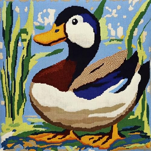 WallustrioaW Cartoon-Tiere DIY knüpfen set kissen,Wildente,knüpfhaken set Kissenbezug Häkelgarn Nadel Basteln,handgefertigtes Kissen für Zuhause,Sofa-Dekoration,43x43cm WallustrioaW Cartoon-Tiere DIY knüpfen set kissen,Wildente,knüpfhaken set Kissenbezug Häkelgarn Nadel Basteln,handgefertigtes Kissen für Zuhause,Sofa-Dekoration,43x43cm von WallustrioaW