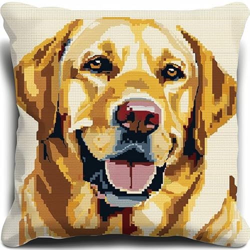 WallustrioaW Knüpfkissen Zum Selbermachen,Kissen Knüpfen Kit Labrador Retriever,Tierhund,DIY Kissen Knüpfen Set Knüpfteppiche Set Sofakissenbezug Handgemachte Geschenke,43x43cm WallustrioaW Knüpfkissen Zum Selbermachen,Kissen Knüpfen Kit Labrador Retriever,Tierhund,DIY Kissen Knüpfen Set Knüpfteppiche Set Sofakissenbezug Handgemachte Geschenke,43x43cm von WallustrioaW