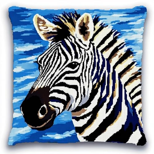WallustrioaW Kreuzstichkissen,Tier Zebra,Stickbild vorgezeichnet Kreuzstichpackung Kissen,11CT Sticken Set,Bastelsets Handstickerei-DIY,45x45cm WallustrioaW Kreuzstichkissen,Tier Zebra,Stickbild vorgezeichnet Kreuzstichpackung Kissen,11CT Sticken Set,Bastelsets Handstickerei-DIY,45x45cm von WallustrioaW