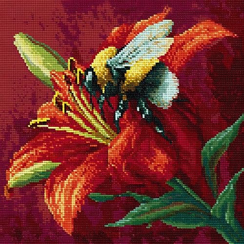 WallustrioaW Landschaft Knüpfhaken-Set,Biene auf roter Lilie,Kissenbezug astelkissen,Häkelgarn Nadelarbeiten Stickerei,Kissenbezug Teppich Sofa Weihnachtsdekoration,43x43cm WallustrioaW Landschaft Knüpfhaken-Set,Biene auf roter Lilie,Kissenbezug astelkissen,Häkelgarn Nadelarbeiten Stickerei,Kissenbezug Teppich Sofa Weihnachtsdekoration,43x43cm von WallustrioaW