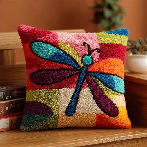 WallustrioaW Tier DIY knüpfen set kissen knüpfhaken set,Schöne Libelle,Kits zur Herstellung von Kissenbezügen/Kissenbezügen,Knüpfhaken-Kits für ein Starterprojekt,43x43cm WallustrioaW Tier DIY knüpfen set kissen knüpfhaken set,Schöne Libelle,Kits zur Herstellung von Kissenbezügen/Kissenbezügen,Knüpfhaken-Kits für ein Starterprojekt,43x43cm von WallustrioaW