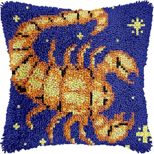 WallustrioaW kreuzstich knüpfen kissen set Tier Skorpion,Set Latch Hook Kissen Kit Knüpfteppich Knüpfpackung,Sofakissenbezug Handgemachte Geschenke,43x43cm WallustrioaW kreuzstich knüpfen kissen set Tier Skorpion,Set Latch Hook Kissen Kit Knüpfteppich Knüpfpackung,Sofakissenbezug Handgemachte Geschenke,43x43cm von WallustrioaW