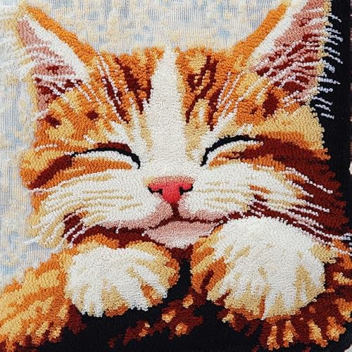 WallustrioaW süße Tiere DIY knüpfen set kissen,lächelnde Katze,knüpfhaken set Kissenbezug Häkelgarn Nadel Basteln,handgefertigtes Kissen für Zuhause,Sofa-Dekoration,43x43cm WallustrioaW süße Tiere DIY knüpfen set kissen,lächelnde Katze,knüpfhaken set Kissenbezug Häkelgarn Nadel Basteln,handgefertigtes Kissen für Zuhause,Sofa-Dekoration,43x43cm von WallustrioaW