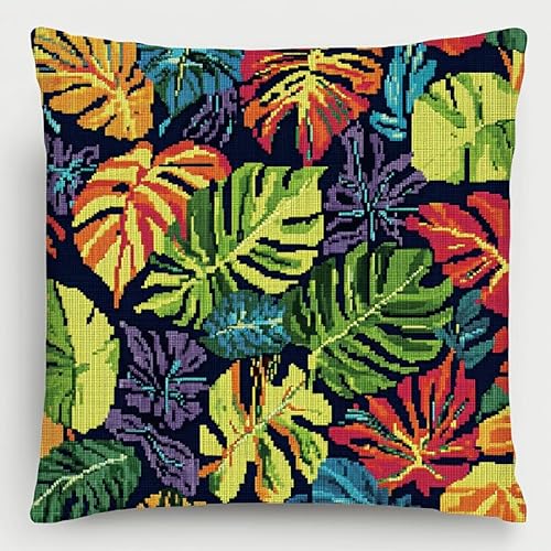 WallustrioaW tropische Pflanzen Kreuzstich Kissen,11CT Sticken Set,Bananenblätter,Sticksets Für Erwachsene,Anfänger,Kreuzstichkissen/Stickkissen-Set,45x45cm WallustrioaW tropische Pflanzen Kreuzstich Kissen,11CT Sticken Set,Bananenblätter,Sticksets Für Erwachsene,Anfänger,Kreuzstichkissen/Stickkissen-Set,45x45cm von WallustrioaW