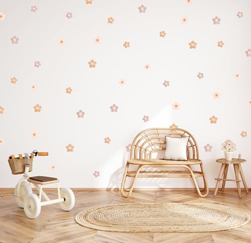 Wally Fox - Wandtattoo Kinderzimmer - Kinderzimmer Deko - Wandtattoo Kinderzimmer Mädchen - Wanddeko - Blumen - Hellrosa, Braun, Violett - 48 Stück Wally Fox - Wandtattoo Kinderzimmer - Kinderzimmer Deko - Wandtattoo Kinderzimmer Mädchen - Wanddeko - Blumen - Hellrosa, Braun, Violett - 48 Stück von Wally Fox