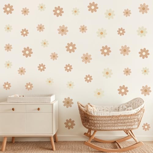 Wally Fox - Wandtattoo Kinderzimmer - Kinderzimmer Deko - Wandtattoo Kinderzimmer Mädchen - Wanddeko - Gänseblümchen - Braun, Beige - 44 Stück Wally Fox - Wandtattoo Kinderzimmer - Kinderzimmer Deko - Wandtattoo Kinderzimmer Mädchen - Wanddeko - Gänseblümchen - Braun, Beige - 44 Stück von Wally Fox