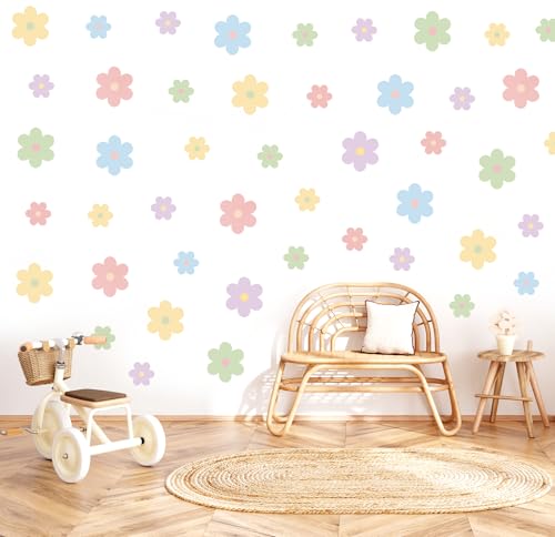 Wally Fox - Wandtattoo Kinderzimmer - Kinderzimmer Deko - Wandtattoo Kinderzimmer Mädchen - Wanddeko - Gänseblümchen - Pastellfarben, Blau, Rosa, Gelb, Violett, Grün - 48 Stück Wally Fox - Wandtattoo Kinderzimmer - Kinderzimmer Deko - Wandtattoo Kinderzimmer Mädchen - Wanddeko - Gänseblümchen - Pastellfarben, Blau, Rosa, Gelb, Violett, Grün - 48 Stück von Wally Fox