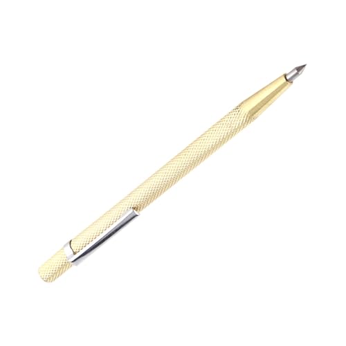 Pocket Tragbare Sciber -Gravur -Stift -Werkzeug Langlebige Legierungsschreiberglas Keramik Tragmarkierung [Hartmaterial] Gold 1pc (Gold) von Walmeck