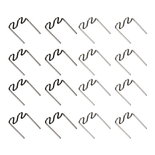 Walmeck 100 PCs/Set 0,6 Mm-0,8 Mm, Edelstahlschweißnägel mit Separatem Aufbewahrungsbox, Ideal für Nylon, PVC, ABS-Kunststoffreparatur (0,8 mm Wellenklammern) von Walmeck