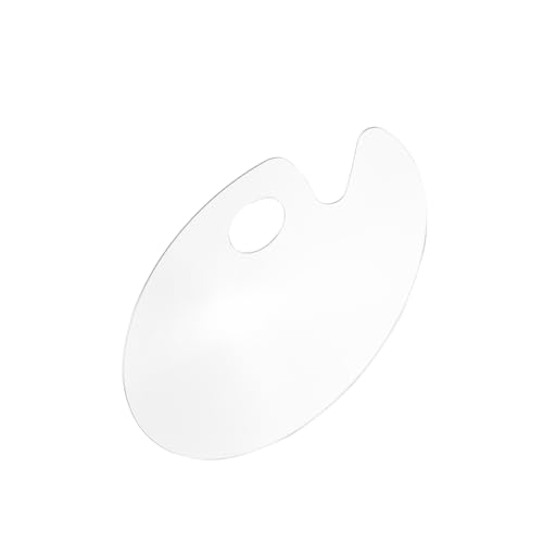 Walmeck 2pcs Ovale Acrylfarbe Palette, Transparente Nicht-Stick-Mischtablett für Kunstmalerei, Leicht zu Reinigen und Bequem zu Halten, Ideal für -Enthusiasten (2) von Walmeck