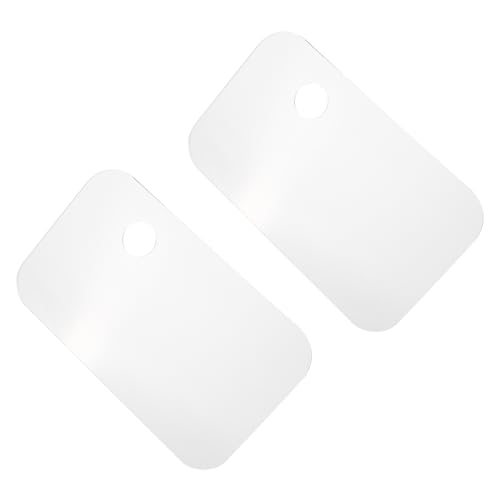 Walmeck 2pcs Ovale Acrylfarbe Palette, Transparente Nicht-Stick-Mischtablett für Kunstmalerei, Leicht zu Reinigen und Bequem zu Halten, Ideal für -Enthusiasten (4) von Walmeck