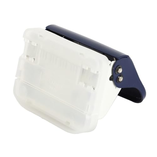 Walmeck 6-Loch-Papierstempel, Handheld-Metall-Loch-Puncher, Punches 5 Blätter mit 6 Mm Löchern, 9,5 Mm Abstand, kreatives Stanzen, Ganzmetallkörper, Flip-Open-Tablett (Blau) von Walmeck
