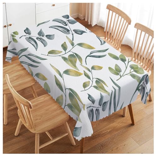Walmsco Tischdecke, grüne Blätter, Aquarell, Dekoration für Esszimmer, Küche, rechteckige Tischdecke, 132 x 178 cm Walmsco Tischdecke, grüne Blätter, Aquarell, Dekoration für Esszimmer, Küche, rechteckige Tischdecke, 132 x 178 cm von Walmsco
