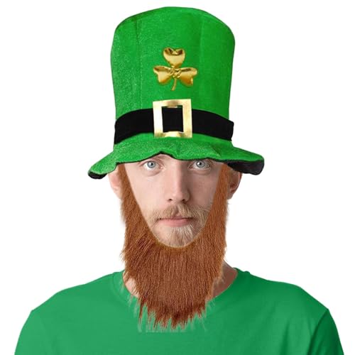Walopola Kobold-Kostüm, St. Patrick's Day-Kostüm | Grüne Kobold-Kopfbedeckung | Irische Festival-Kleeblatt-Kostüme, Foto-Requisiten zum St. Patrick's Day für Erwachsene und Teenager Walopola Kobold-Kostüm, St. Patrick's Day-Kostüm | Grüne Kobold-Kopfbedeckung | Irische Festival-Kleeblatt-Kostüme, Foto-Requisiten zum St. Patrick's Day für Erwachsene und Teenager von Walopola