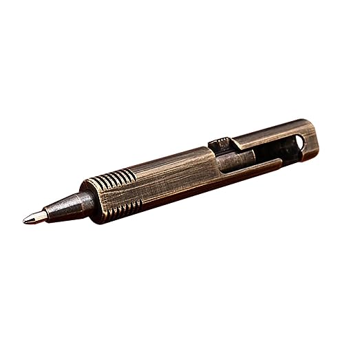 Walopola Mini Metallstift | Kugelschreiber für Damen Herren - Journal Stifte, Messing Kurze Kugelschreiber für Journaling, Messing Schreibwerkzeuge für Zuhause, Schule von Walopola