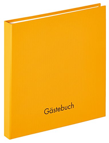 walther design Gästebuch maisgelb 26 x 25 cm mit Prägung und Spiralbindung, Fun GB-206-I von walther design
