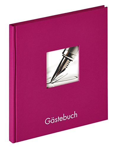 walther design Gästebuch violett 23 x 25 cm mit Cover-Ausstanzung und Prägung, Fun GB-205-Y von walther design