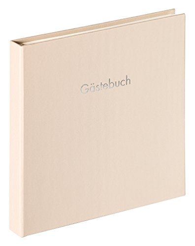 walther design Gästebuch sand 26 x 25 cm mit Prägung und Spiralbindung, Fun GB-206-C von walther design