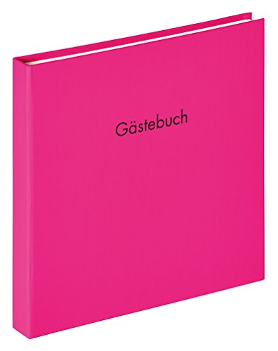 walther design Gästebuch pink 26 x 25 cm mit Prägung und Spiralbindung, Fun GB-206-Q von walther design