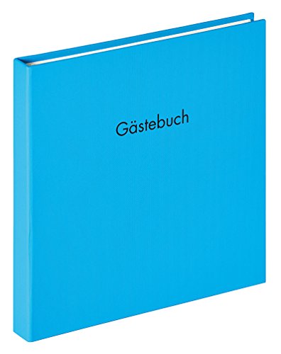 walther design Gästebuch oceanblau 26 x 25 cm mit Prägung und Spiralbindung, Fun GB-206-U von walther design
