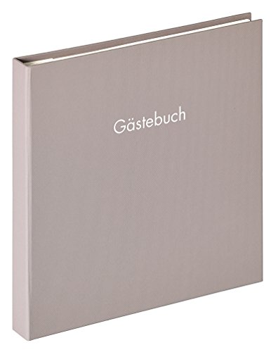 walther design Gästebuch grau 26 x 25 cm mit Prägung und Spiralbindung, Fun GB-206-X von walther design