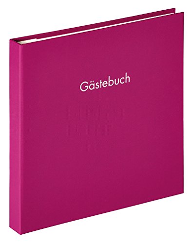 walther design Gästebuch violett 26 x 25 cm mit Prägung und Spiralbindung, Fun GB-206-Y von walther design