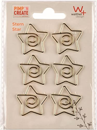 walther design Büroklammer gold aus Metall Design Stern PIMP AND CREATE MK100S walther design Büroklammer gold aus Metall Design Stern PIMP AND CREATE MK100S von walther design
