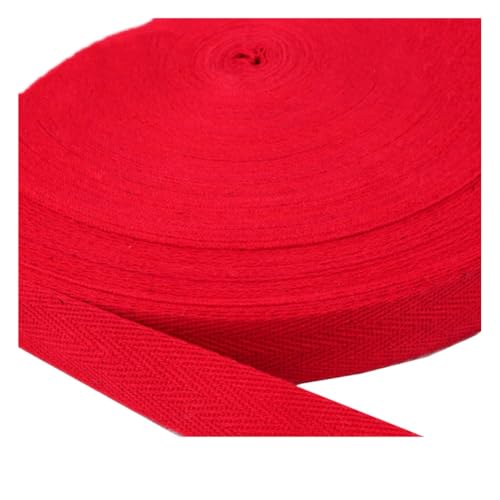 Baumwoll Gurtband Twill-Band schrägband Baumwolle Fischgräten Webbing weiches natürliches Gurtband für Kleidung Nähen DIY Kunsthandwerk GeschenkverpackungenRotBreite: 1 cm,45Yards Baumwoll Gurtband Twill-Band schrägband Baumwolle Fischgräten Webbing weiches natürliches Gurtband für Kleidung Nähen DIY Kunsthandwerk GeschenkverpackungenRotBreite: 1 cm,45Yards von Waltonalice