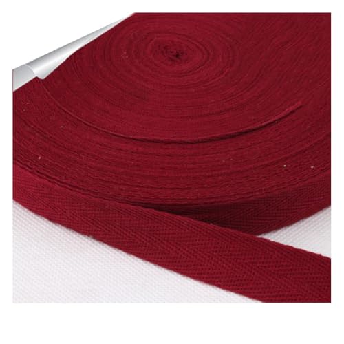 Baumwoll Gurtband Twill-Band schrägband Baumwolle Fischgräten Webbing weiches natürliches Gurtband für Kleidung Nähen DIY Kunsthandwerk GeschenkverpackungenWeinrotBreite: 1 cm,45Yards Baumwoll Gurtband Twill-Band schrägband Baumwolle Fischgräten Webbing weiches natürliches Gurtband für Kleidung Nähen DIY Kunsthandwerk GeschenkverpackungenWeinrotBreite: 1 cm,45Yards von Waltonalice