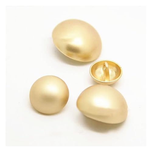 Waltonalice 20 Stück Knöpfe Runde Metallknöpfe Vintage Knopf Ersatz knopf Pilzknöpfe für Mantel Blazer Hemd Jacke Uniform DIY Handwerk Nähen Strickjacke 11.5 mm Mattgold von Waltonalice