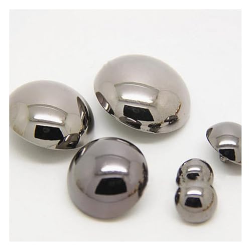 Waltonalice 20 Stück Knöpfe Runde Metallknöpfe Vintage Knopf Ersatz knopf Pilzknöpfe für Mantel Blazer Hemd Jacke Uniform DIY Handwerk Nähen Strickjacke 11.5 mm Schwarz von Waltonalice