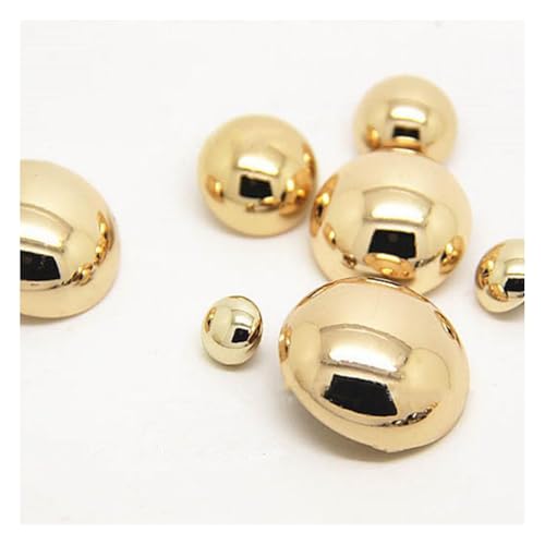 Waltonalice 20 Stück Knöpfe Runde Metallknöpfe Vintage Knopf Ersatz knopf Pilzknöpfe für Mantel Blazer Hemd Jacke Uniform DIY Handwerk Nähen Strickjacke 11.5 mm helles Gold von Waltonalice