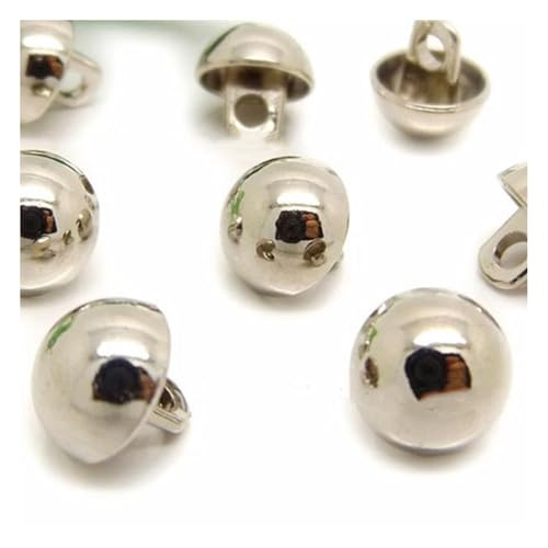 Waltonalice 20 Stück Knöpfe Runde Metallknöpfe Vintage Knopf Ersatz knopf Pilzknöpfe für Mantel Blazer Hemd Jacke Uniform DIY Handwerk Nähen Strickjacke 12.5 mm Silber von Waltonalice