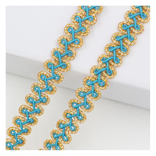Waltonalice 25 Yards Metallischer geflochtener Spitzenbesat Glitzer-Pailletten-Bordüre Scalloped Edge Ribbon für Hochzeit DIY Kleidung Zubehör Schmuck Handwerk Nähen Heimdekoration DIY Himmelblau Waltonalice 25 Yards Metallischer geflochtener Spitzenbesat Glitzer-Pailletten-Bordüre Scalloped Edge Ribbon für Hochzeit DIY Kleidung Zubehör Schmuck Handwerk Nähen Heimdekoration DIY Himmelblau von Waltonalice