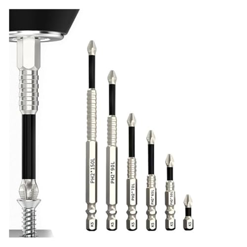 Waltonalice 6 Stück High-Magnetic Screwdriver Drill Bit Set k5 Präziser Anti-Rutsch Phillips Bits für elektrische Schrauber Schlagschrauber lang Schraubendreher Zubehör 【25-150L】 Sechsteiliges Set Waltonalice 6 Stück High-Magnetic Screwdriver Drill Bit Set k5 Präziser Anti-Rutsch Phillips Bits für elektrische Schrauber Schlagschrauber lang Schraubendreher Zubehör 【25-150L】 Sechsteiliges Set von Waltonalice