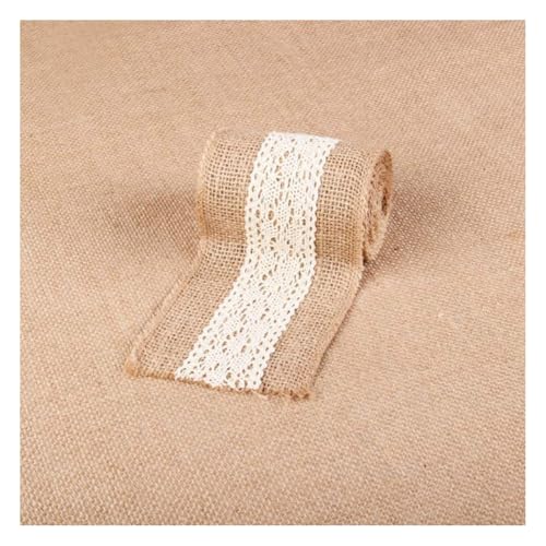 Waltonalice Jute-Spitzenbandrolle natürliches Juteband Jutespitzenbänder Burlap Ribbon weißen Spitzenbordüren Bindfaden für Bastelarbeiten Geschenkverpackungen Kränze rustikale Hochzeits 7# 4 Rolle Waltonalice Jute-Spitzenbandrolle natürliches Juteband Jutespitzenbänder Burlap Ribbon weißen Spitzenbordüren Bindfaden für Bastelarbeiten Geschenkverpackungen Kränze rustikale Hochzeits 7# 4 Rolle von Waltonalice
