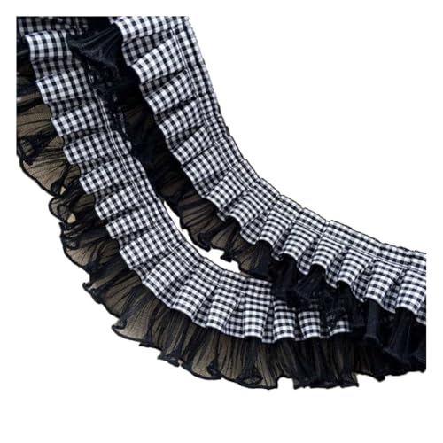 Waltonalice Spitzenband Mit Karomuster Rüschenband Plissee Spitze Band spitzenborten bordüre Stoff für DIY Näharbeiten Kleid Bekleidung Kragen Kleidung Dekor Schwarz 2 Meter Waltonalice Spitzenband Mit Karomuster Rüschenband Plissee Spitze Band spitzenborten bordüre Stoff für DIY Näharbeiten Kleid Bekleidung Kragen Kleidung Dekor Schwarz 2 Meter von Waltonalice