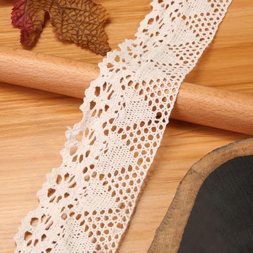 Waltonalice Vintage spitzenband Baumwolle Dekoband Zierband Spitzenstoff Spitzenbordüre Spitzenborte für DIY Nähen Handwerk Deko Hochzeit Deko Geschenkbox Weihnachtsdekoration Beige 11# 15 Meter Waltonalice Vintage spitzenband Baumwolle Dekoband Zierband Spitzenstoff Spitzenbordüre Spitzenborte für DIY Nähen Handwerk Deko Hochzeit Deko Geschenkbox Weihnachtsdekoration Beige 11# 15 Meter von Waltonalice
