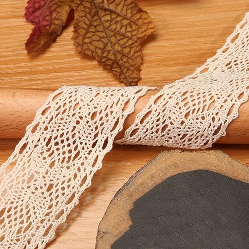 Waltonalice Vintage spitzenband Baumwolle Dekoband Zierband Spitzenstoff Spitzenbordüre Spitzenborte für DIY Nähen Handwerk Deko Hochzeit Deko Geschenkbox Weihnachtsdekoration Beige 17# 10 Meter Waltonalice Vintage spitzenband Baumwolle Dekoband Zierband Spitzenstoff Spitzenbordüre Spitzenborte für DIY Nähen Handwerk Deko Hochzeit Deko Geschenkbox Weihnachtsdekoration Beige 17# 10 Meter von Waltonalice