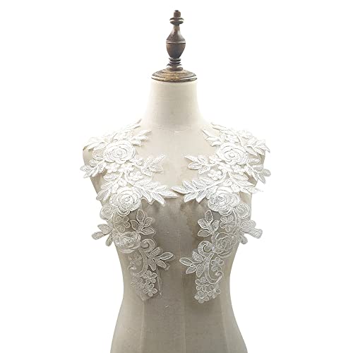 1 Paar Blumen Spitze Nähen Applikation Kragen Applikation,Spitzenapplikation Blumenstickerei Patch DIY Handwerk Ausschnitt Nähen Stickerei Patches Zubehör für Cheongsam Kleidung Kleid,Weiss 1 Paar Blumen Spitze Nähen Applikation Kragen Applikation,Spitzenapplikation Blumenstickerei Patch DIY Handwerk Ausschnitt Nähen Stickerei Patches Zubehör für Cheongsam Kleidung Kleid,Weiss von Wambere