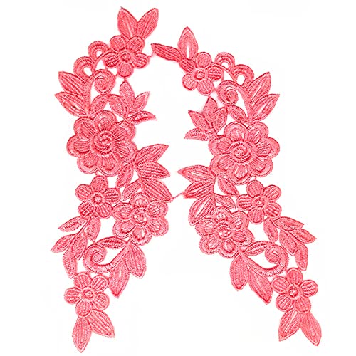 1 Paar Spitzenapplikation Blumenstickerei Patch,Blumen Spitze Nähen Applikation Kragen Applikation DIY Handwerk Ausschnitt Nähen Stickerei Patches Zubehör für Cheongsam Kleidung Kleid,Dunkelpink 1 Paar Spitzenapplikation Blumenstickerei Patch,Blumen Spitze Nähen Applikation Kragen Applikation DIY Handwerk Ausschnitt Nähen Stickerei Patches Zubehör für Cheongsam Kleidung Kleid,Dunkelpink von Wambere