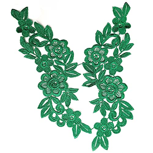 1 Paar Spitzenapplikation Blumenstickerei Patch,Blumen Spitze Nähen Applikation Kragen Applikation DIY Handwerk Ausschnitt Nähen Stickerei Patches Zubehör für Cheongsam Kleidung Kleid,Grün 1 Paar Spitzenapplikation Blumenstickerei Patch,Blumen Spitze Nähen Applikation Kragen Applikation DIY Handwerk Ausschnitt Nähen Stickerei Patches Zubehör für Cheongsam Kleidung Kleid,Grün von Wambere