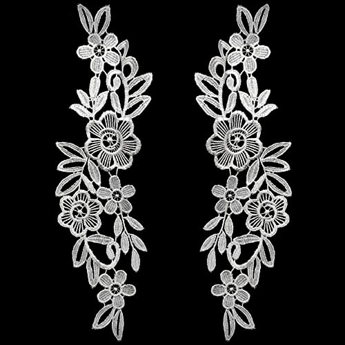 1 Paar Spitzenapplikation Blumenstickerei Patch,Blumen Spitze Nähen Applikation Kragen Applikation DIY Handwerk Ausschnitt Nähen Stickerei Patches Zubehör für Cheongsam Kleidung Kleid,Weiss 1 Paar Spitzenapplikation Blumenstickerei Patch,Blumen Spitze Nähen Applikation Kragen Applikation DIY Handwerk Ausschnitt Nähen Stickerei Patches Zubehör für Cheongsam Kleidung Kleid,Weiss von Wambere