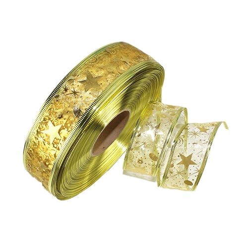 1 Roll 10cmX2m Satinband, Geschenkband Dekoration Heißprägeband Schleifenband Präsent Geschenkband breit Schleifenband für Weihnachten Blumen Basteln und Geschenk Verpackenr,Golden 1 Roll 10cmX2m Satinband, Geschenkband Dekoration Heißprägeband Schleifenband Präsent Geschenkband breit Schleifenband für Weihnachten Blumen Basteln und Geschenk Verpackenr,Golden von Wambere